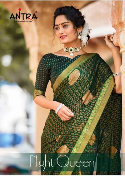 Night Queen By Antra Fancy Printed Casual Wear Saree Collection